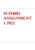 SCH4801 ASSIGNMENT 1 2022