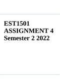 EST1501 ASSIGNMENT 4 Semester 2 2022