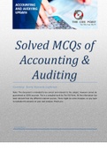 Financial Accounting/  Auditing/Question Answer /  MCQS Study Guide 100%