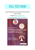 Goulds Pathophysiology For The Health Professions 6th Edition Hubert Test Bank