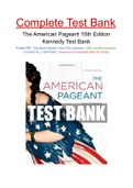 The American Pageant 15th Edition Kennedy Test Bank