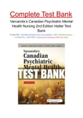 Varcarolis’s Canadian Psychiatric Mental Health Nursing 2nd Edition Halter Test Bank