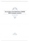 ServiceNow CIS-ITSM Roles (CMDB) With Complete answers.