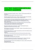 CCD TEST QUESTIONS WITH ALL CORRECT ANSWERS 