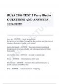 BUSA 2106 TEST 3 Perry Binder QUESTIONS AND ANSWERS 2024/2025!!