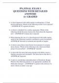 PN3 FINAL EXAM 3  QUESTIONS WITH DETAILED  ANSWERS  A+ GRADED 