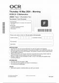 OCR GCSE Mathematics Paper 1 J560/01 Paper 1 (Foundation Tier