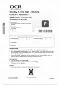 OCR GCSE Mathematics Paper 2 J560/02 