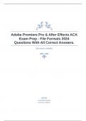 Adobe Illustrator ACA Exam Prep 2024 Questions With All Correct Answers.