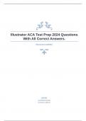 Illustrator ACA Test Prep 2024 Questions With All Correct Answers