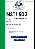 NST1502 Assignment 4 PORTFOLIO (QUALITY ANSWERS) 2024