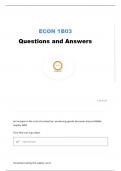 ECON 1B03: Chapter 3 questions and Answers