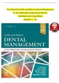 LITTLE AND FALACE'S DENTAL MANAGEMENT OF THE MEDICALLY COMPROMISED PATIENT 10TH EDITION TEST BANK ISBN-978-0323809450 Latest Verified Review 2024 Practice Questions and Answers for Exam Preparation