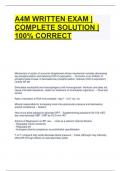 A4M WRITTEN EXAM | COMPLETE SOLUTION | 100% CORRECT