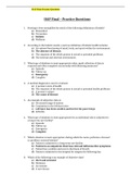   NURSE-UN 239HAP Final Practice Questions And Answers