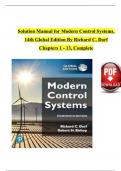 Solution Manual for Modern Control Systems, 14th edition By Richard C. Dorf