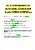 ACCS Kettering | Questions and Correct Answers | Latest Update 2024/2025 | 100% Pass