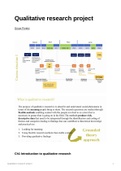 Qualitative research project - BA 1st year course