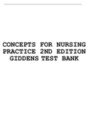 CONCEPTS FOR NURSING PRACTICE 2ND EDITION GIDDENS TEST BANK