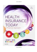 Health Insurance Today 6th Edition Beik Test Bank ISBN-13 ‏ : ‎9780323400749  |Complete Test bank| ALL CHAPTERS.