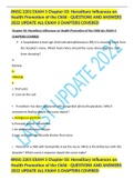 RNSG 2201 EXAM 3 Chapter 03: Hereditary Influences on Health Promotion of the Child - QUESTIONS AND ANSWERS 2022 UPDATE ALL EXAM 3 CHAPTERS COVERED
