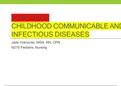 CHILDHOOD COMMUNICABLEAND INFECTIOUS DISEASES