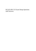 NCLEX-RN 515 Exam Dump Questions And Answers.