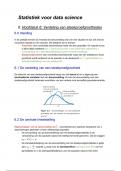 Statistiek voor data science samenvatting | 17/20 EERSTE ZIT HIR