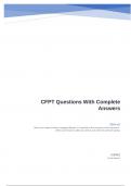 CFPT Questions With Complete Answers.