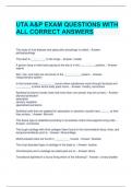 UTA A&P EXAM QUESTIONS WITH ALL CORRECT ANSWERS 