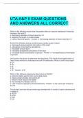 UTA A&P II EXAM QUESTIONS AND ANSWERS ALL CORRECT