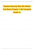 Test Bank for Nursing Now: Today's Issues, Tomorrows Trends Eighth Edition by Joseph T. Catalano ISBN 9780803674882 Chapter 1-28|Complete Guide A+