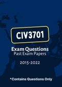 CIV3701 - Exam Questions PACK (2015-2022)