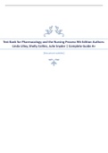 Test Bank for Pharmacology and the Nursing Process 9th Edition Authors: Linda Lilley, Shelly Collins, Julie Snyder | Complete Guide A+