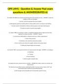 CIPS L4M1 - Question & Answer Past exaO2. Explain THREE circumstances in which a competitive tendering exercise might not be the best approach to making a purchase. - ANSWER 1. Urgency 2. Commercial confidentiality or national m questions & ANSWERS(RATED 