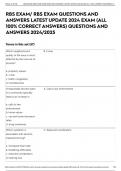  RBS EXAM QUESTIONS AND ANSWERS LATEST UPDATE 2024 •	 EXAM (ALL 100% CORRECT ANSWERS) QUESTIONS AND ANSWERS  2024/2025