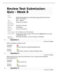 Actual quiz week 8|Review Test Submission: Quiz - Week 8