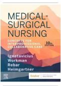 TEST BANK For Medical Surgical Nursing 10th Edition by Donna D. Ignatavicius , ISBN: 9780323612425 |ALL CHAPTERS AVAILABLE||COMPLETE GUIDE A+|