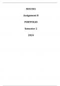 SUS1501 Assignment 8 PORTFOLIO (DETAILED ANSWERS) Semester 2 2024