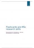 Questions and Anwsers to help you prepare for the exam (Research skills Pre-Msc)