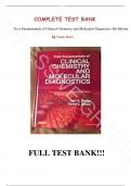 Test Bank - Tietz Fundamentals of Clinical Chemistry and Molecular Diagnostics 7th Edition by Carl A. Burtis, David E. Bruns, All Chapters 1-49| Complete Guide A+