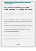 BUS 302L: Management Accounting Exam Questions and Answers |100% Pass