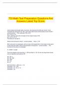   TSI Math Test Preperation Questions And Answers Latest Top Score.