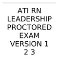 ATI RN LEADERSHIP PROCTORED EXAM VERSION 1 2 3 