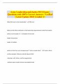 Army Leadership and Justice OCS Exam | Questions with 100% Correct Answers | Verified | Latest Update 2024| Graded A+