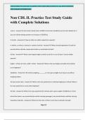 Non CDL IL Practice Test Study Guide with Complete Solutions