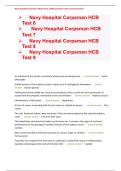 Navy Hospital Corpsman HCB Test 6,7,8&9 questions with correct answers