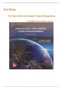 Test Bank For Operations and Supply Chain Management,{ 17th Edition} by F. Robert Jacobs | All Chapters Included | Updated