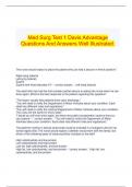  Med Surg Test 1 Davis Advantage Questions And Answers Well Illustrated.