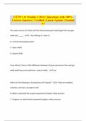 CETP 1.0: Module 3 2024 | Questions with 100% Correct Answers | Verified | Latest Update | Graded A+